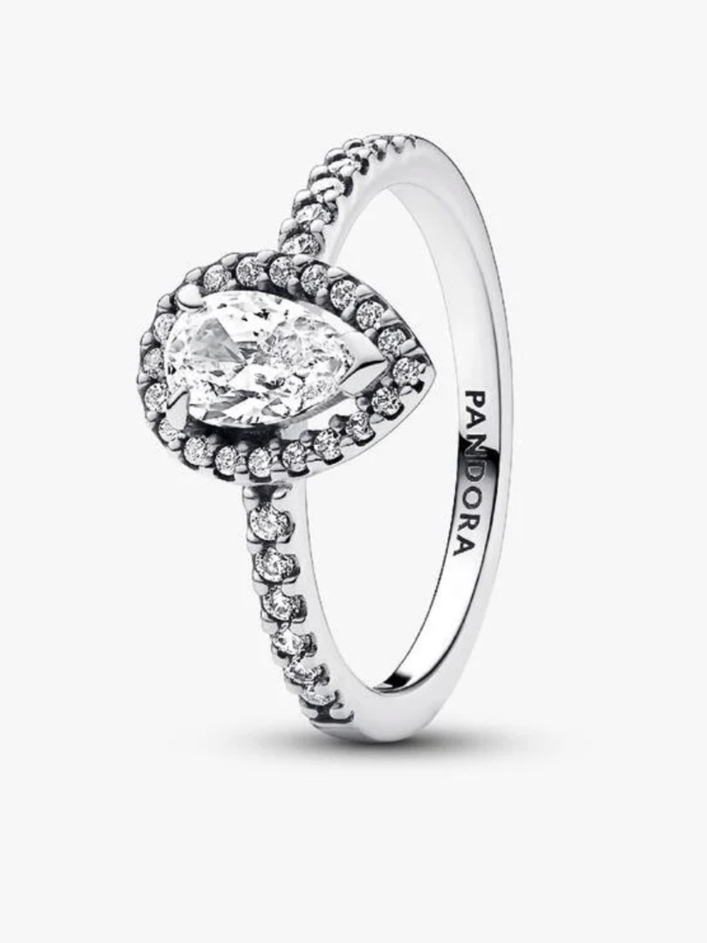Pandora Sparkling Pear Halo Ring